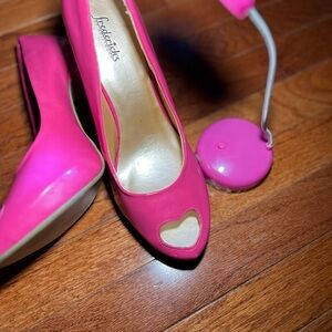 Frederick's of Hollywood Vibrant Pink Heart Heels